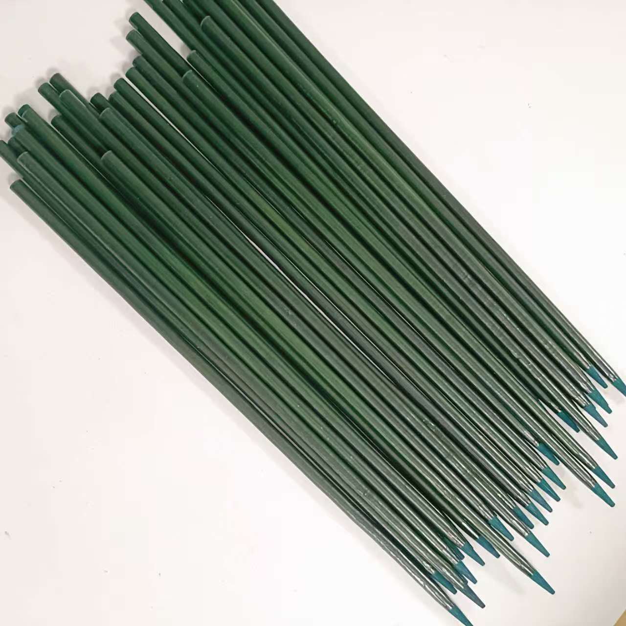 Dyed and coated bamboo flower sticks for garden