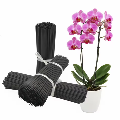 4.0mm*40cm (16inch) Professional Plant Support Set Waterproof & Durable Green Bamboo Flower Sticks for Garden & Greenhouse