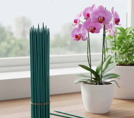 60cm (24inch) Green bamboo flower sticks  orchids supports