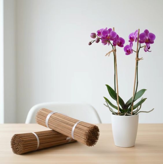 6.0mm Thickness Carbonized bamboo flower sticks for Climbing Plants 
